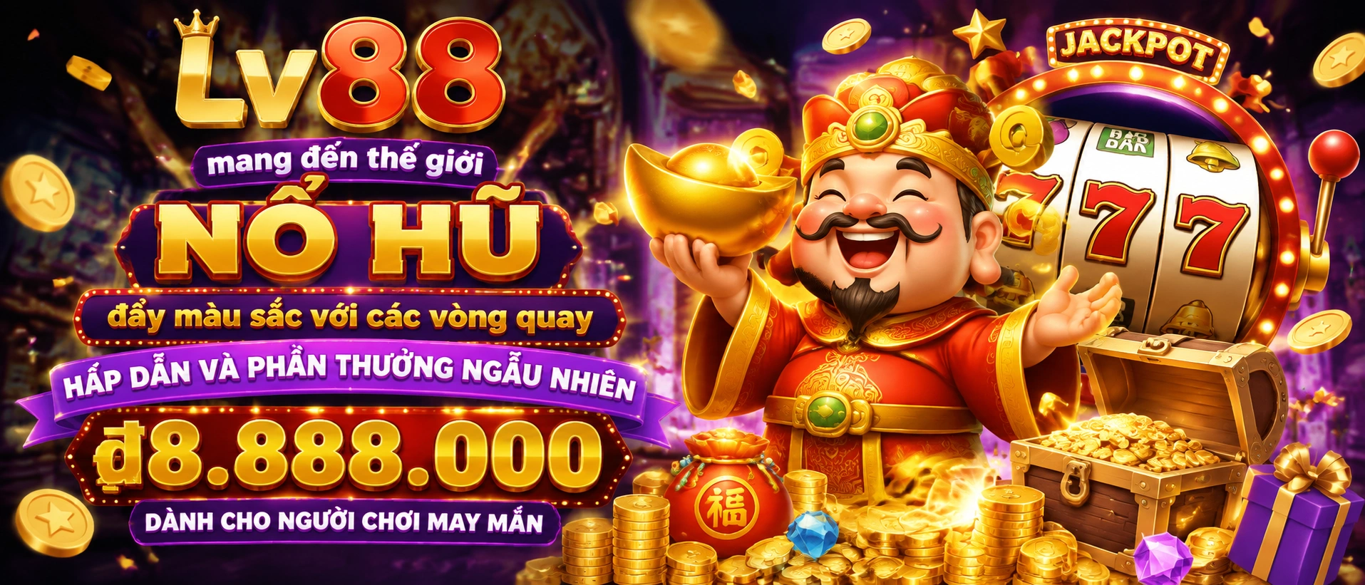 Giao diện Nổ Hũ trên lv88.com.bz với danh mục game nổi bật